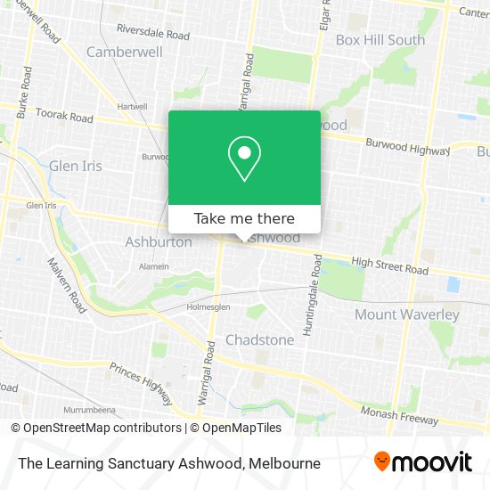 Mapa The Learning Sanctuary Ashwood