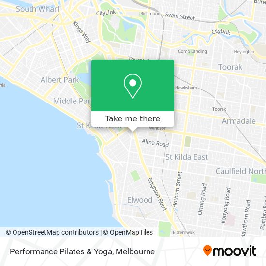 Performance Pilates & Yoga map