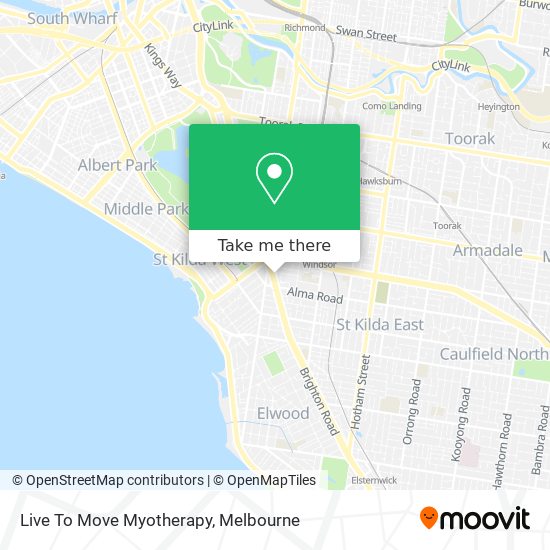 Live To Move Myotherapy map