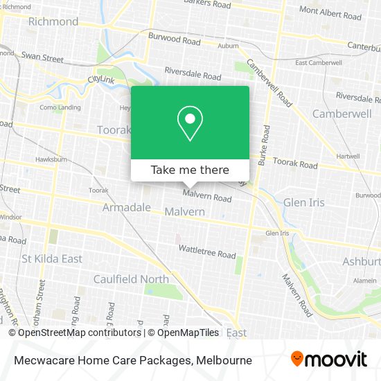 Mecwacare Home Care Packages map
