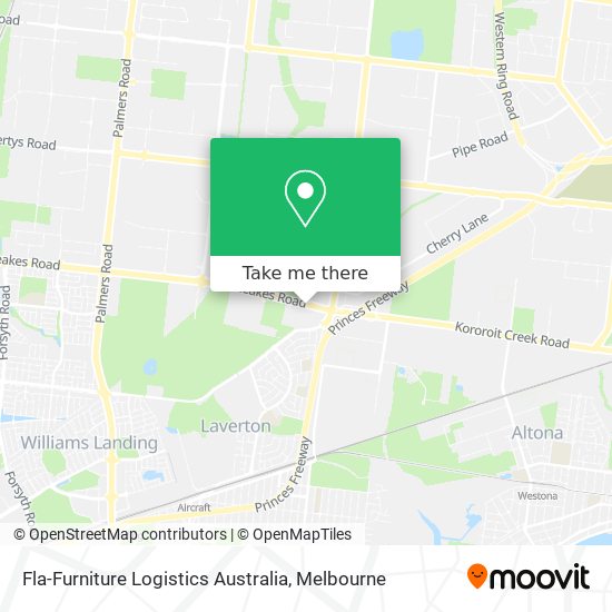 Fla-Furniture Logistics Australia map