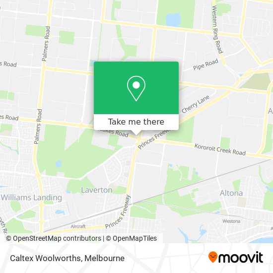 Mapa Caltex Woolworths