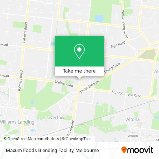 Maxum Foods Blending Facility map