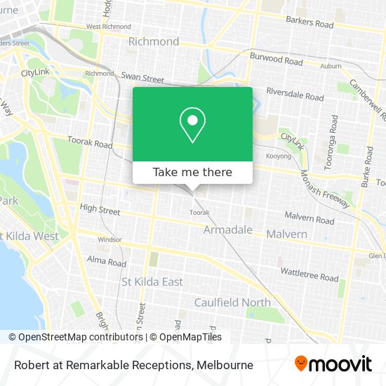 Robert at Remarkable Receptions map