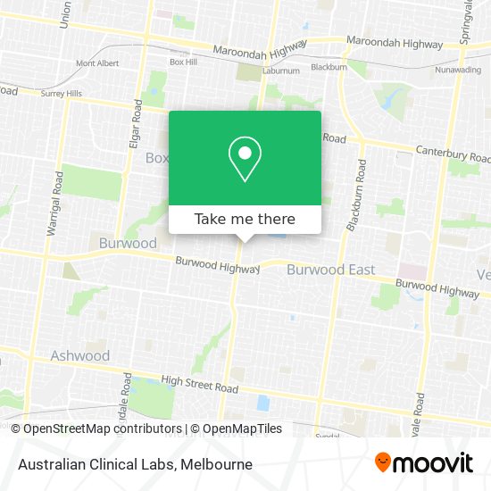 Australian Clinical Labs map