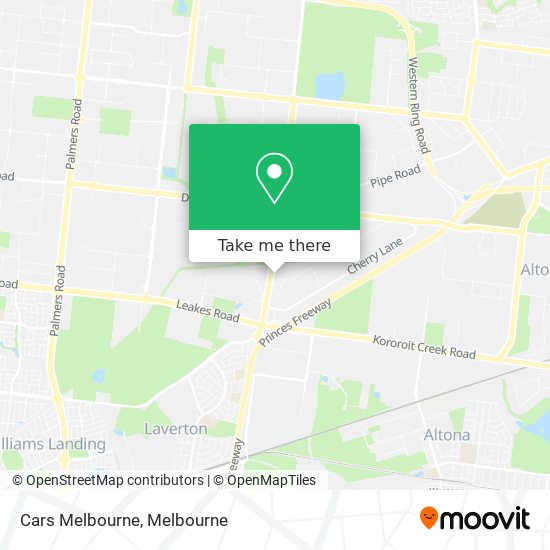 Mapa Cars Melbourne