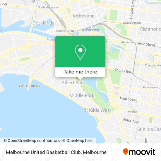 Mapa Melbourne United Basketball Club