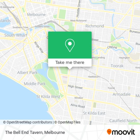 The Bell End Tavern map