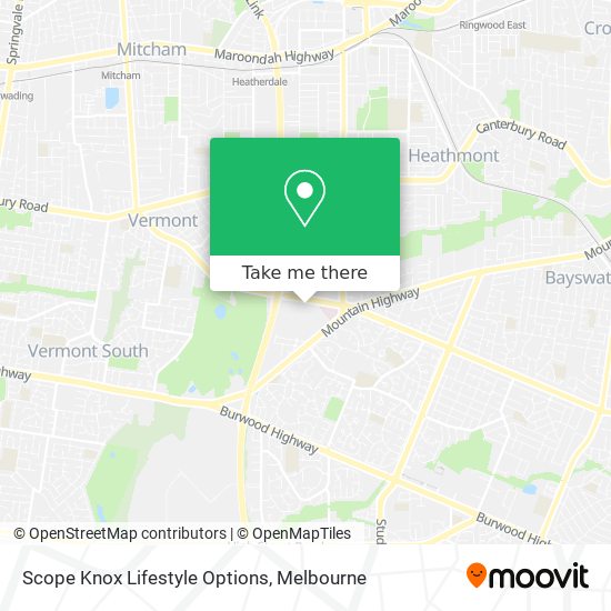 Scope Knox Lifestyle Options map