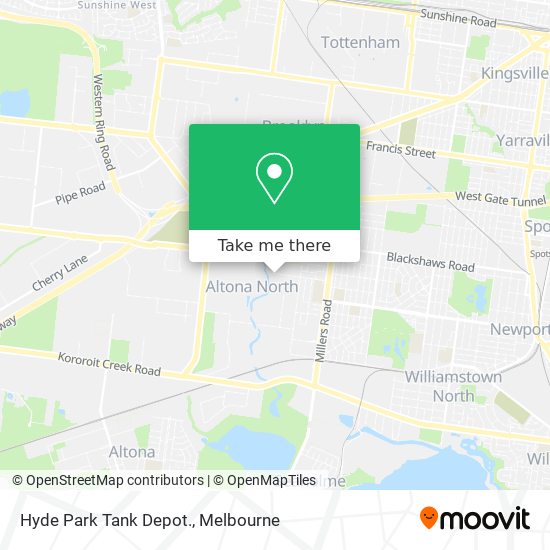 Hyde Park Tank Depot. map