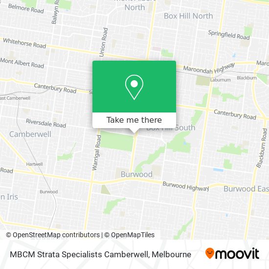 Mapa MBCM Strata Specialists Camberwell