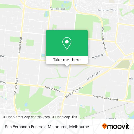 San Fernando Funerals-Melbourne map