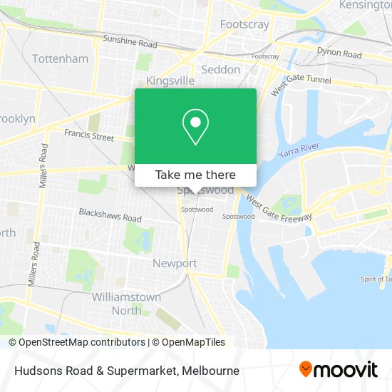 Hudsons Road & Supermarket map