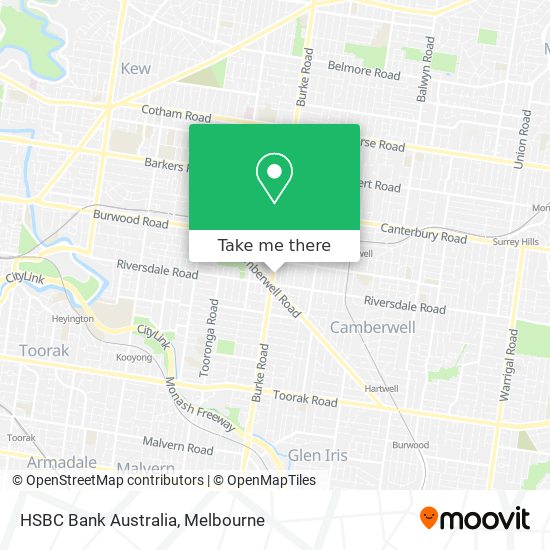 HSBC Bank Australia map