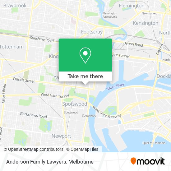 Anderson Family Lawyers map