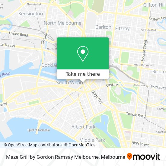 Maze Grill by Gordon Ramsay Melbourne map