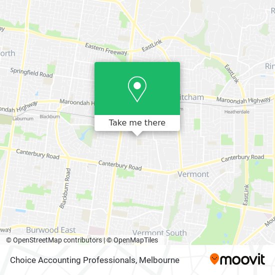 Choice Accounting Professionals map