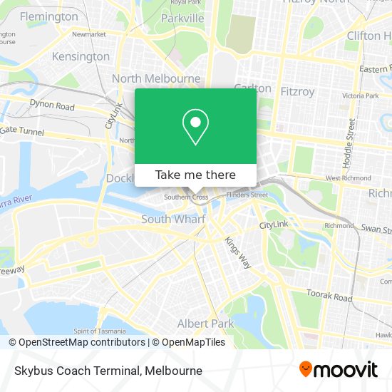 Skybus Coach Terminal map