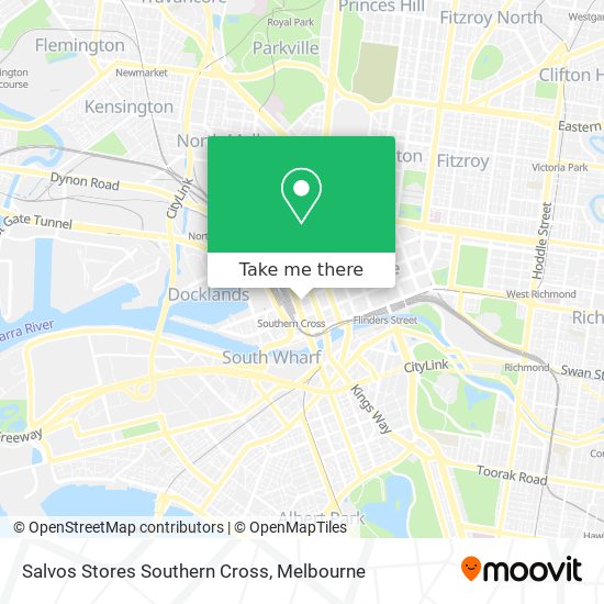 Mapa Salvos Stores Southern Cross