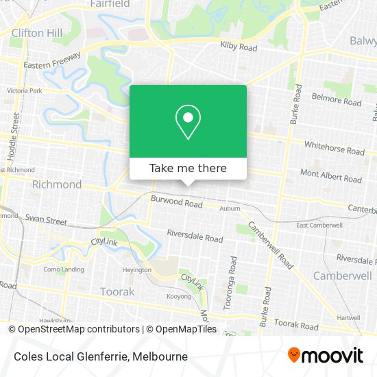 Coles Local Glenferrie map