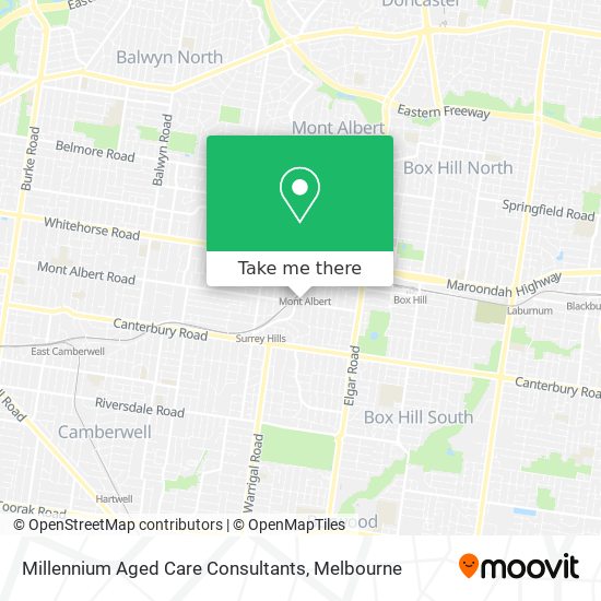 Millennium Aged Care Consultants map