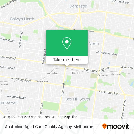Mapa Australian Aged Care Quality Agency