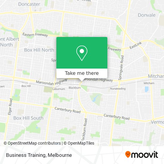 Business Training map