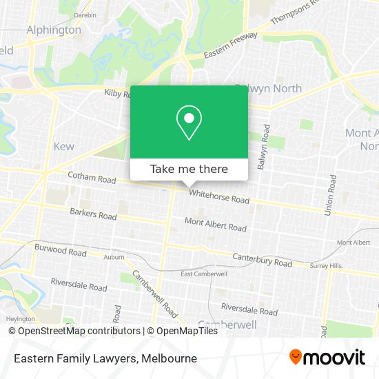 Eastern Family Lawyers map