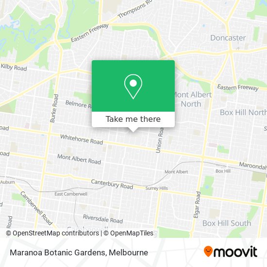 Maranoa Botanic Gardens map