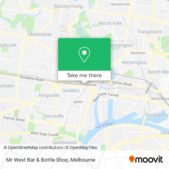 Mapa Mr West Bar & Bottle Shop