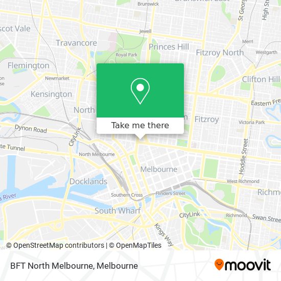 BFT North Melbourne map