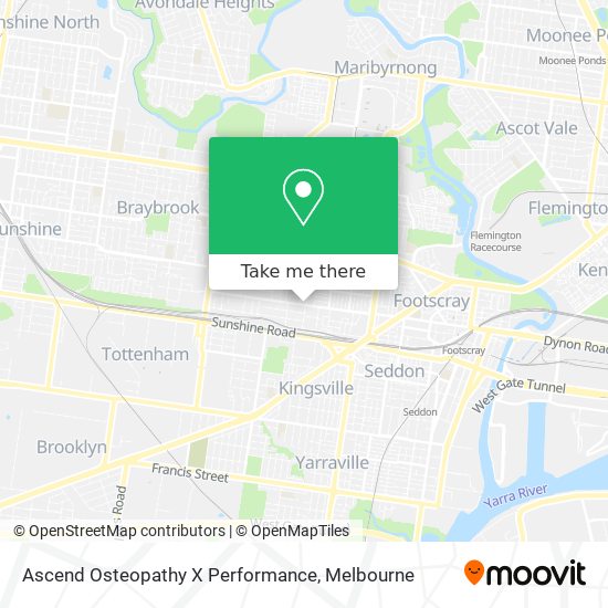 Ascend Osteopathy X Performance map