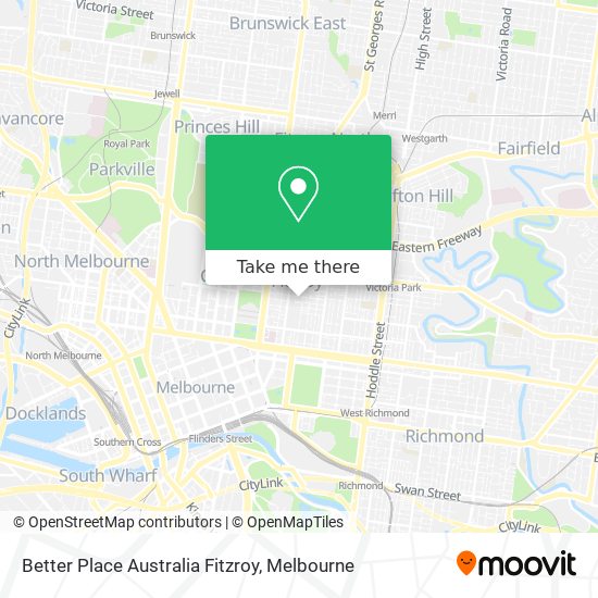 Better Place Australia Fitzroy map