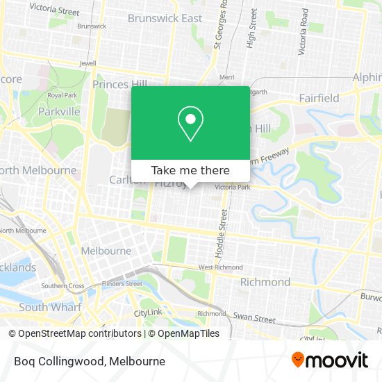 Boq Collingwood map