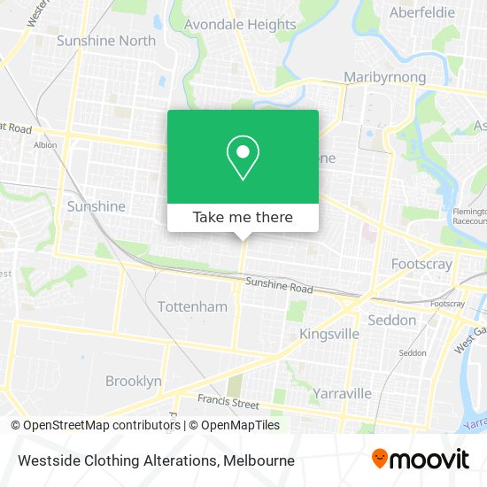 Westside Clothing Alterations map