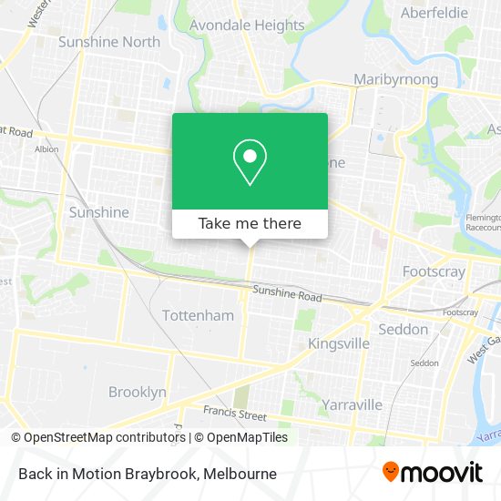 Back in Motion Braybrook map