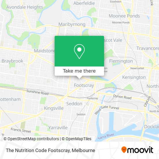 The Nutrition Code Footscray map