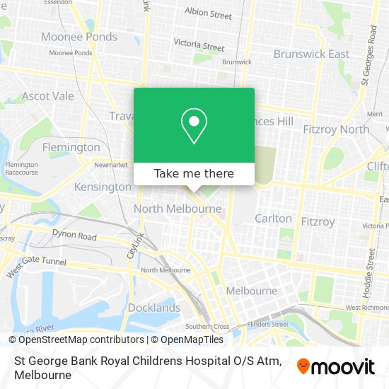 St George Bank Royal Childrens Hospital O / S Atm map