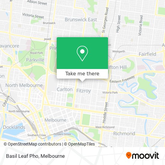 How to get to Basil Leaf Pho in Fitzroy by Bus, Tram or Train?