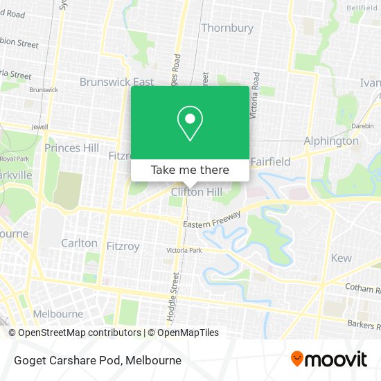 Goget Carshare Pod map