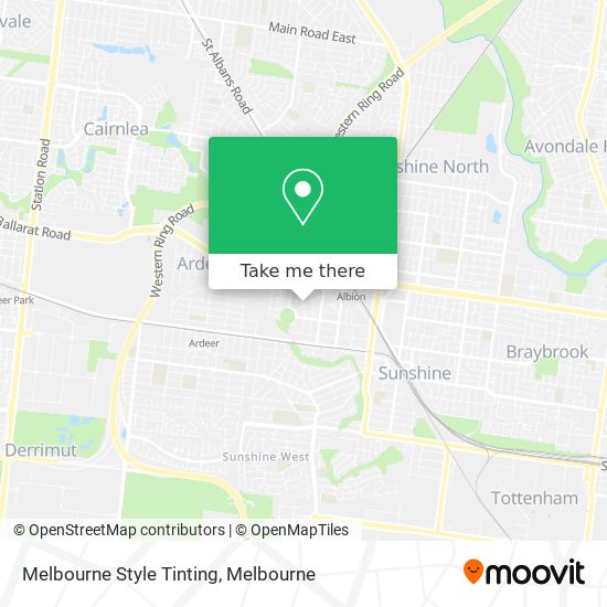 Mapa Melbourne Style Tinting