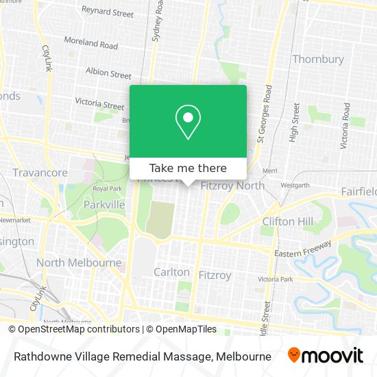 Mapa Rathdowne Village Remedial Massage