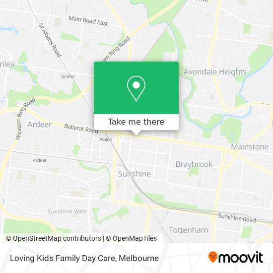 Mapa Loving Kids Family Day Care