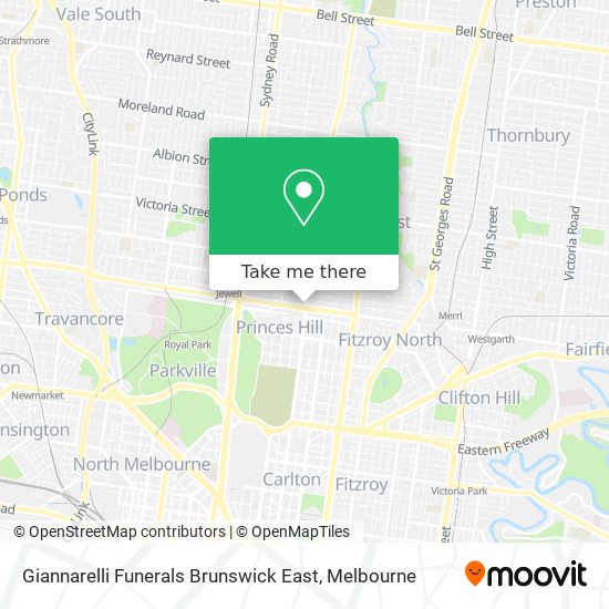 Giannarelli Funerals Brunswick East map