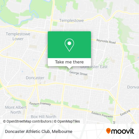 Mapa Doncaster Athletic Club