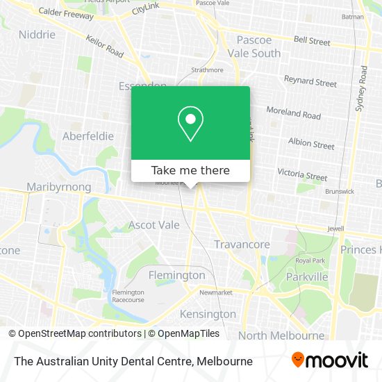 The Australian Unity Dental Centre map