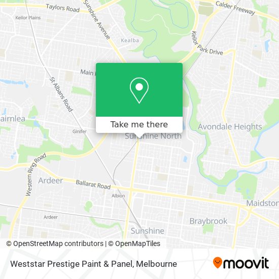 Weststar Prestige Paint & Panel map