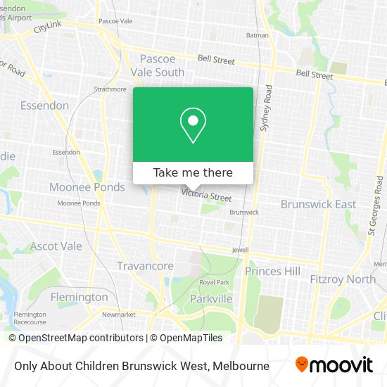 Only About Children Brunswick West map