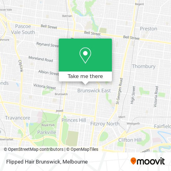 Flipped Hair Brunswick map