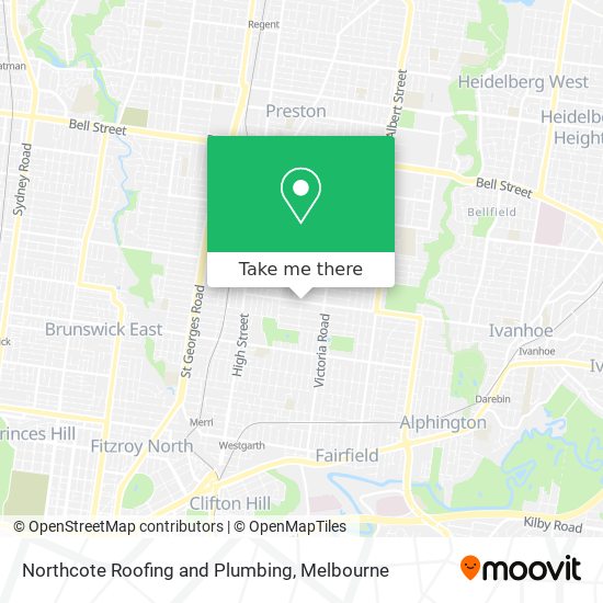 Northcote Roofing and Plumbing map